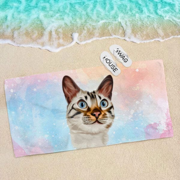 手繪海灘巾 浴巾