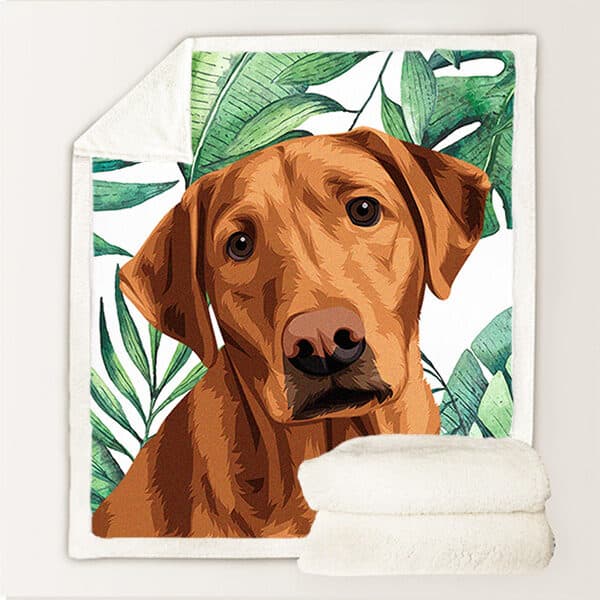 手繪羊羔絨毯-花樣背景