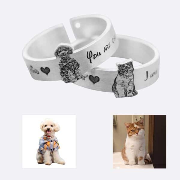 純銀照片影雕戒指