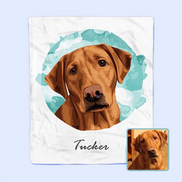 手繪法蘭絨毯-水彩背景