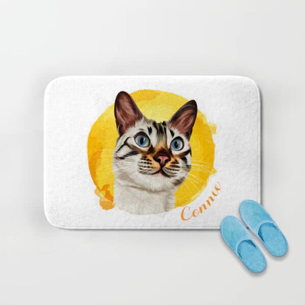 手繪防滑地墊-水彩背景 (單隻)