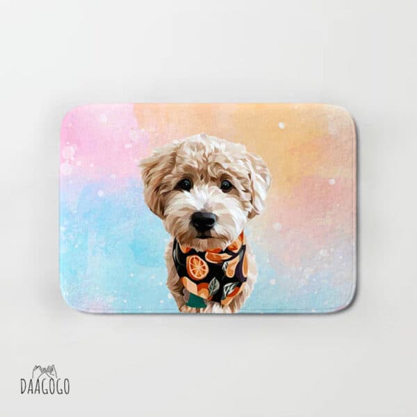 手繪防滑地墊-花色背景 (單隻)