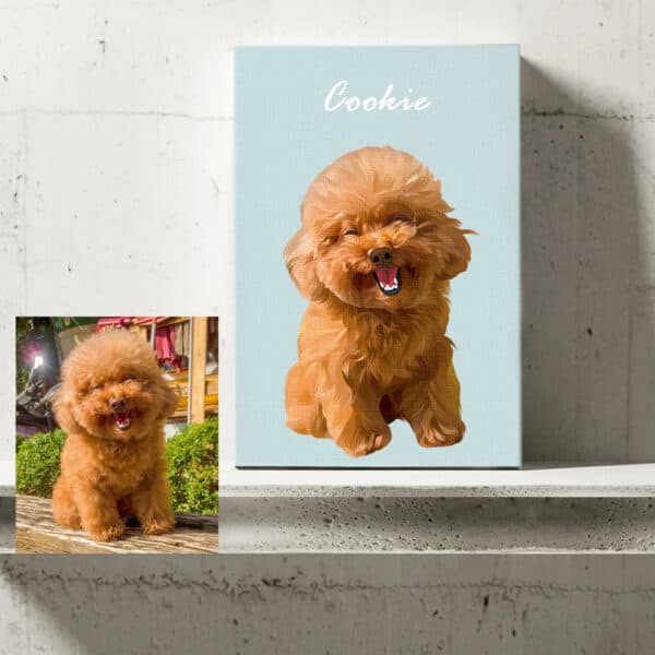 牆掛式長型無框畫(全身)-單一色背景