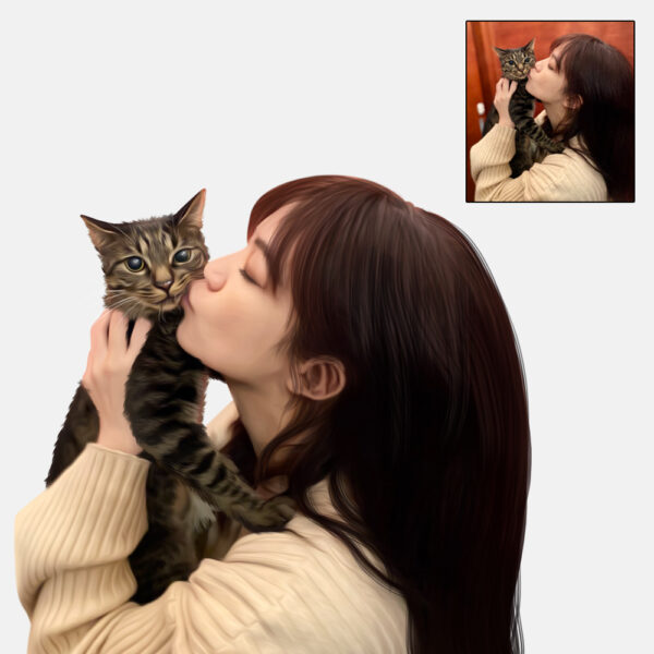 寫實油畫風 人&寵似顏繪 電子檔案 (無實體商品)