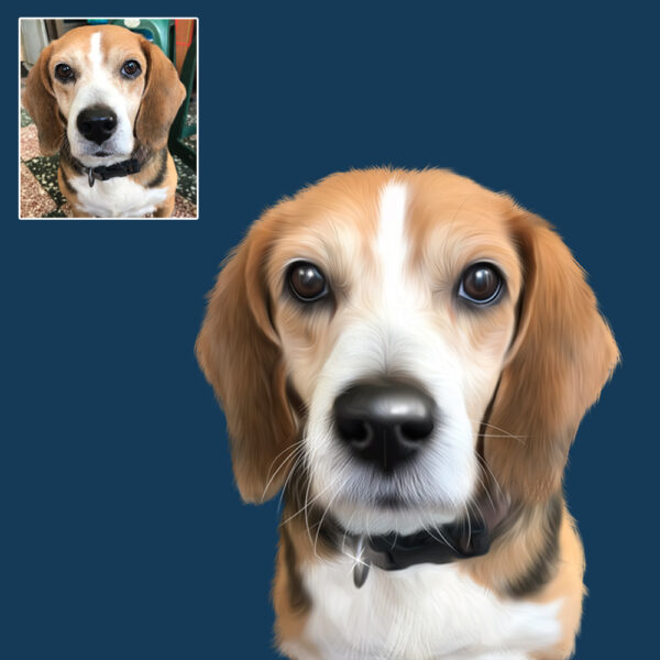 寫實油畫風 寵物狗似顏繪 電子檔案 (無實體商品)