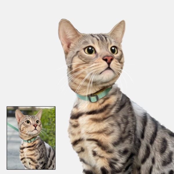 寫實油畫風 寵物貓似顏繪 電子檔案 (無實體商品)