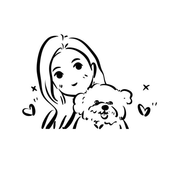 Q版線條風 人&寵似顏繪 電子檔案 (無實體商品)