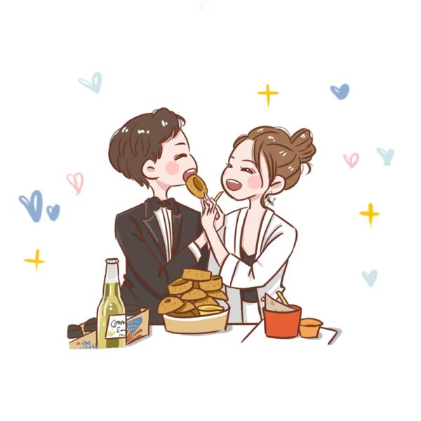 卡通漫畫風 人&寵似顏繪 電子檔案 (無實體商品)