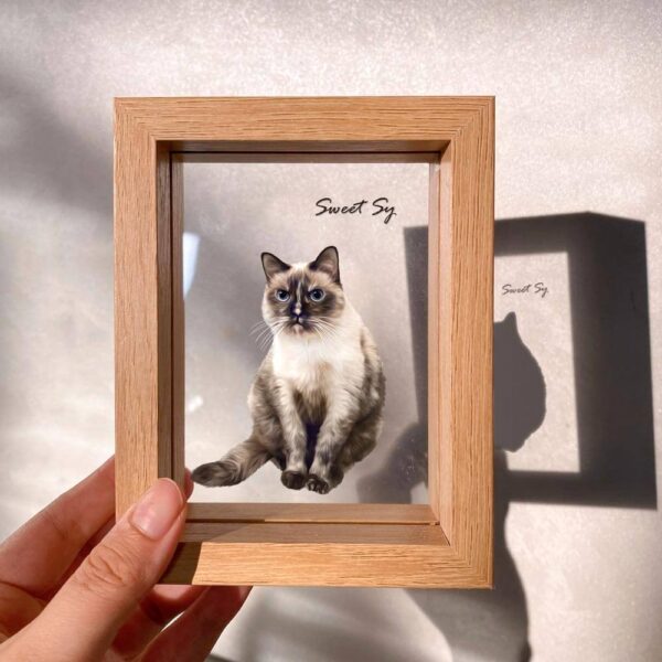 寫實油畫風玻璃相框畫-單隻(全身)